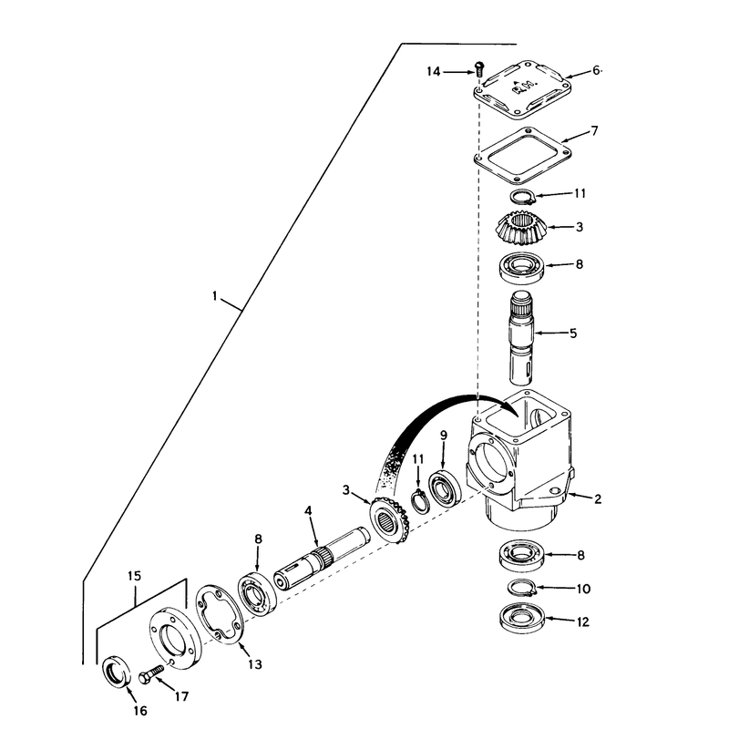 Right Angle Gear Box Assembly Model P1487-P91