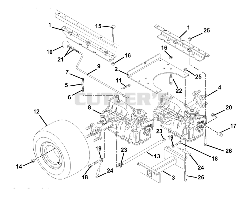 Transaxle, Dump Valves And Rear Wheels