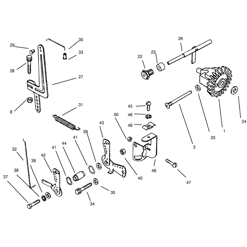 Governor Linkage Kohler Model Ms14s-Ts601559
