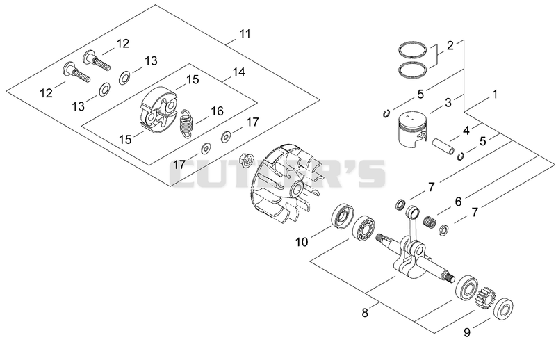 Clutch Shoe, Piston