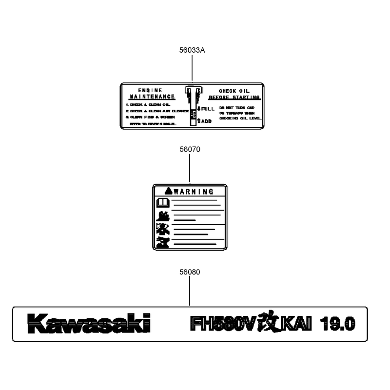 Label Assembly Kawasaki FH580V-DS28