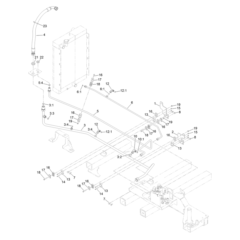 Radiator and Oil Cooler Hydraulic Hose Assembly