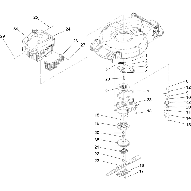 Engine and Blade Assembly