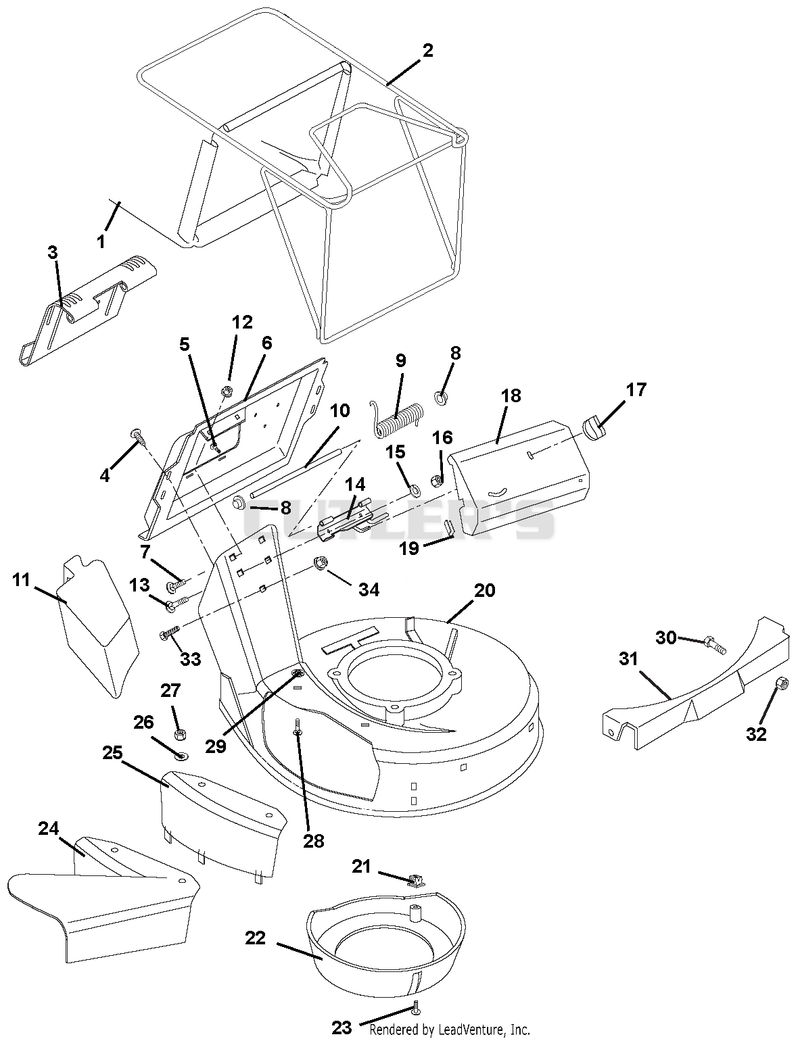 Mower Pan And Bag