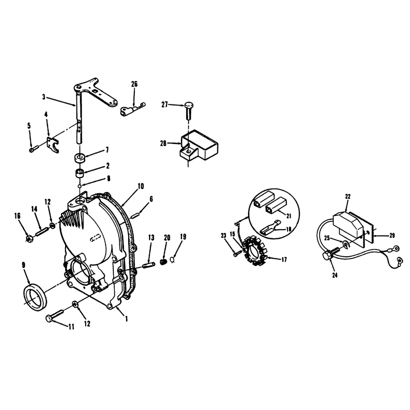 Gearcase Ignition Control Alternator and Regulator