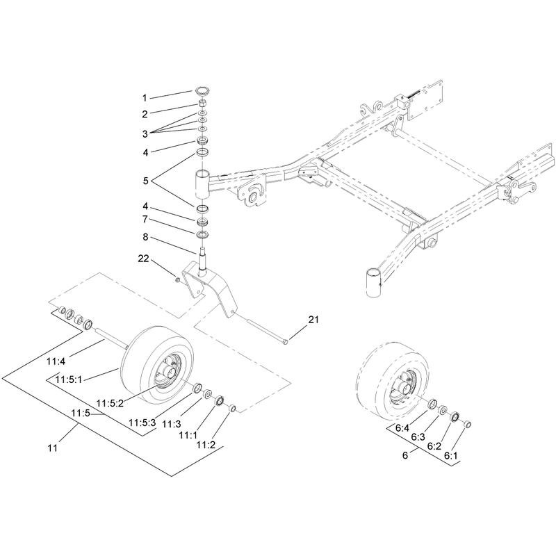 Caster and Wheel Assembly