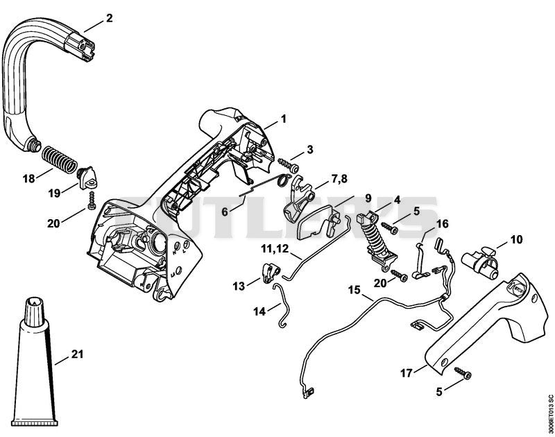 Handle housing, Handlebar