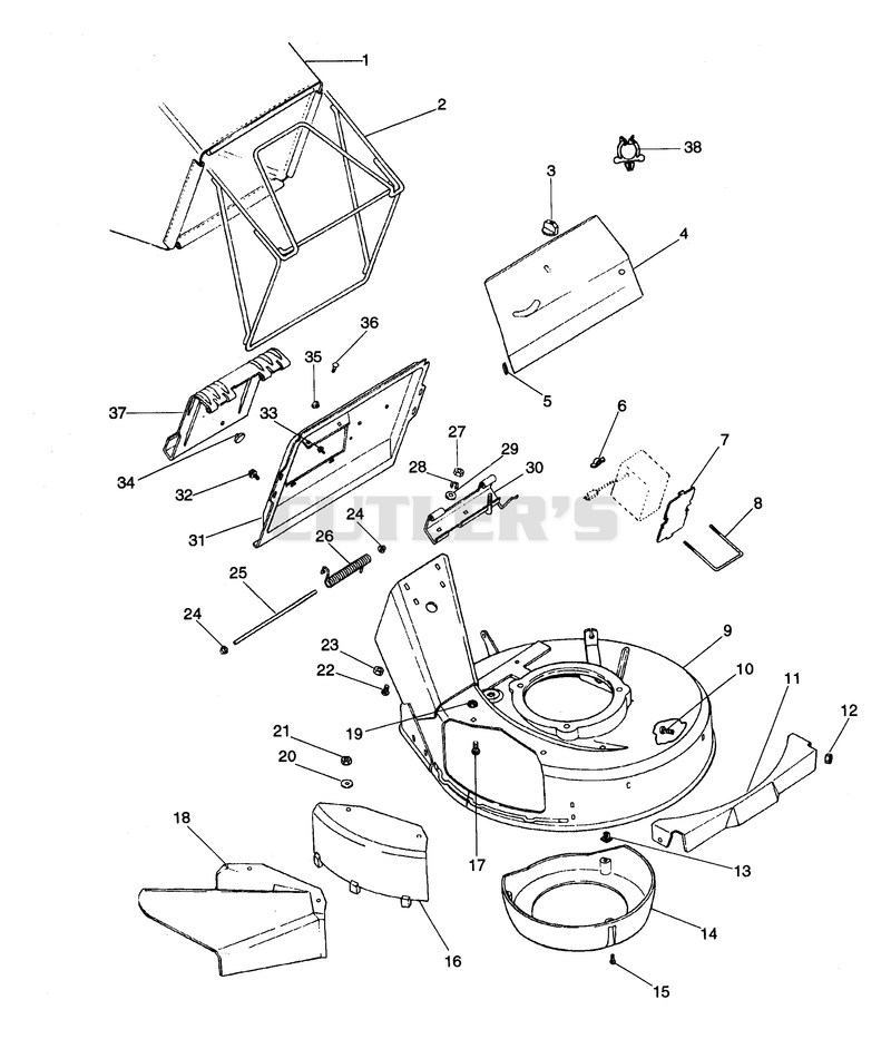 Mower Pan And Bag
