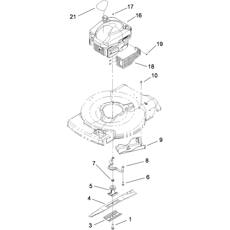 Engine and Blade Assembly