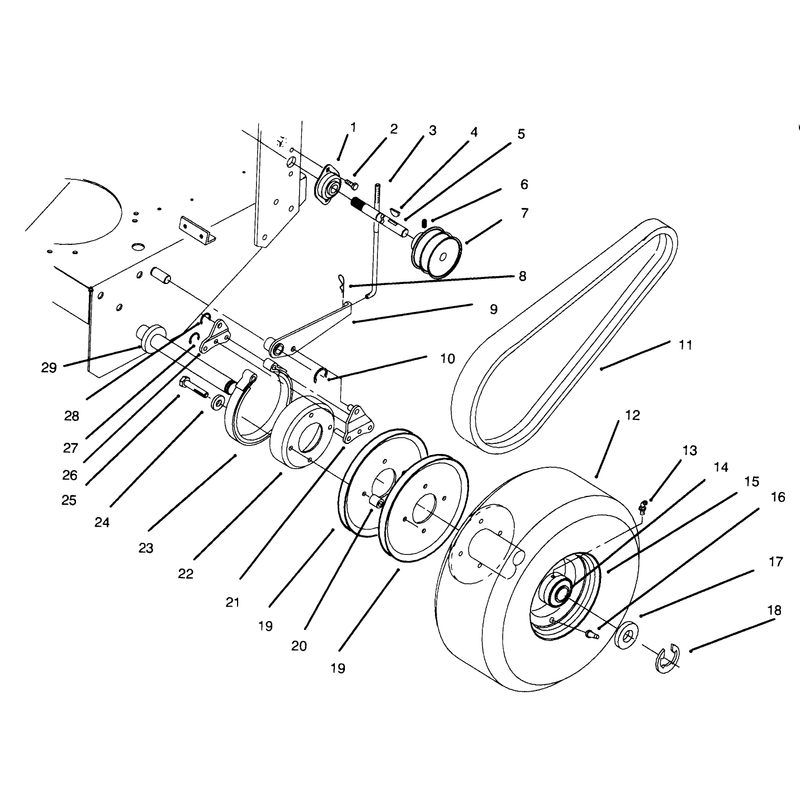 Axle Brake Wheel Drive and Belts
