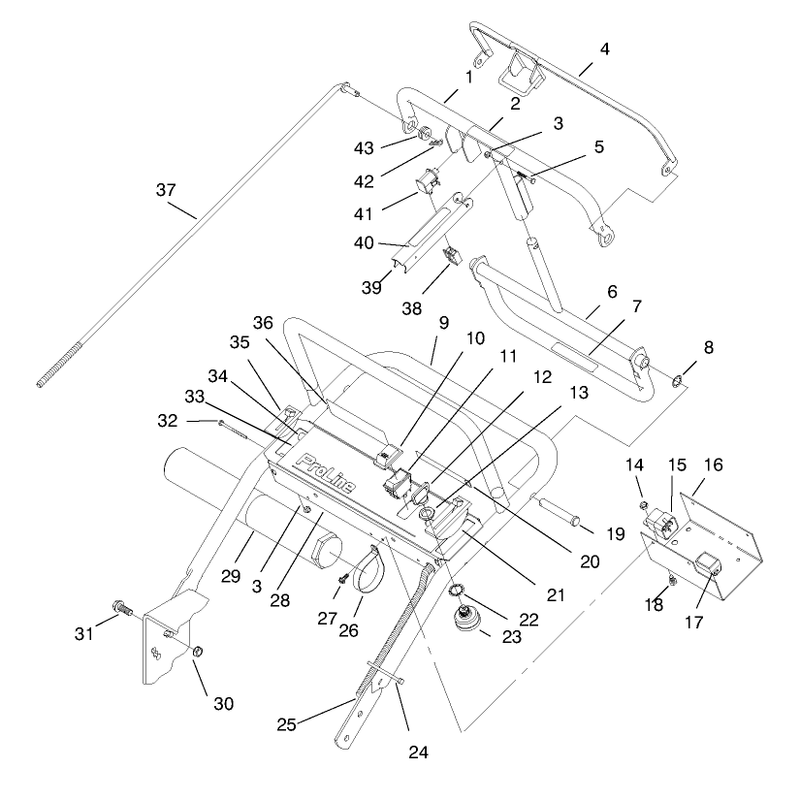 Handle and Control Panel Assembly