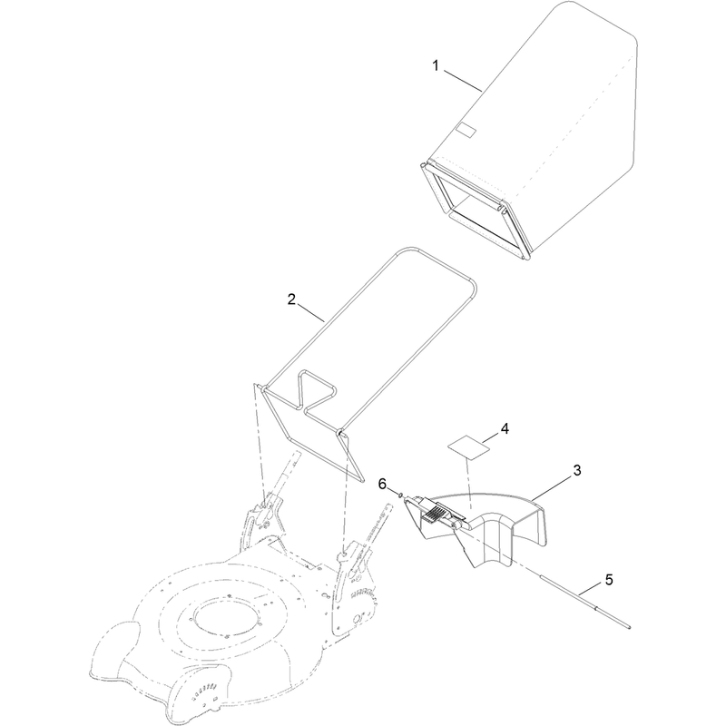 Bag and Rear Deflector Assembly