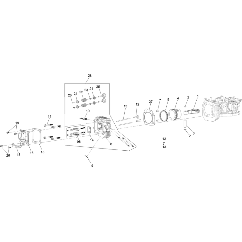 Piston and Cylinder Head Assembly