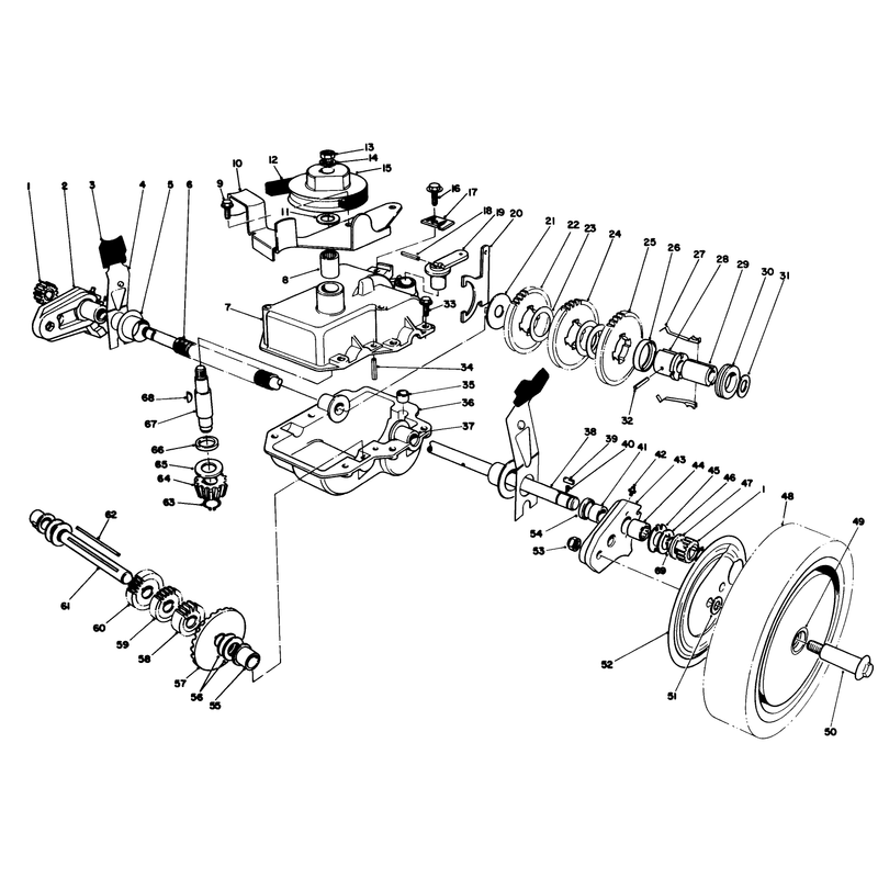 Gear Case Assembly Continuedused on Units with Serial No 7000001 - 70499999
