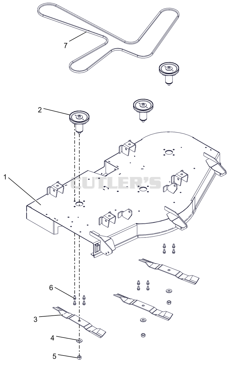 Deck, Belt, Blades And Spindles - 52"