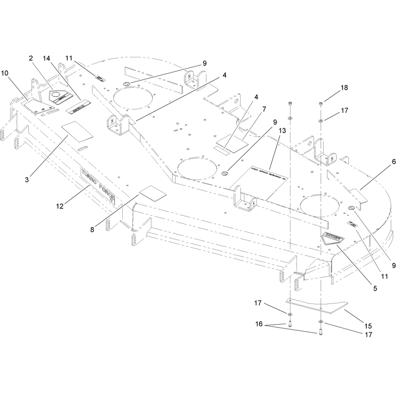Deck and Decal Assembly No 107-1625