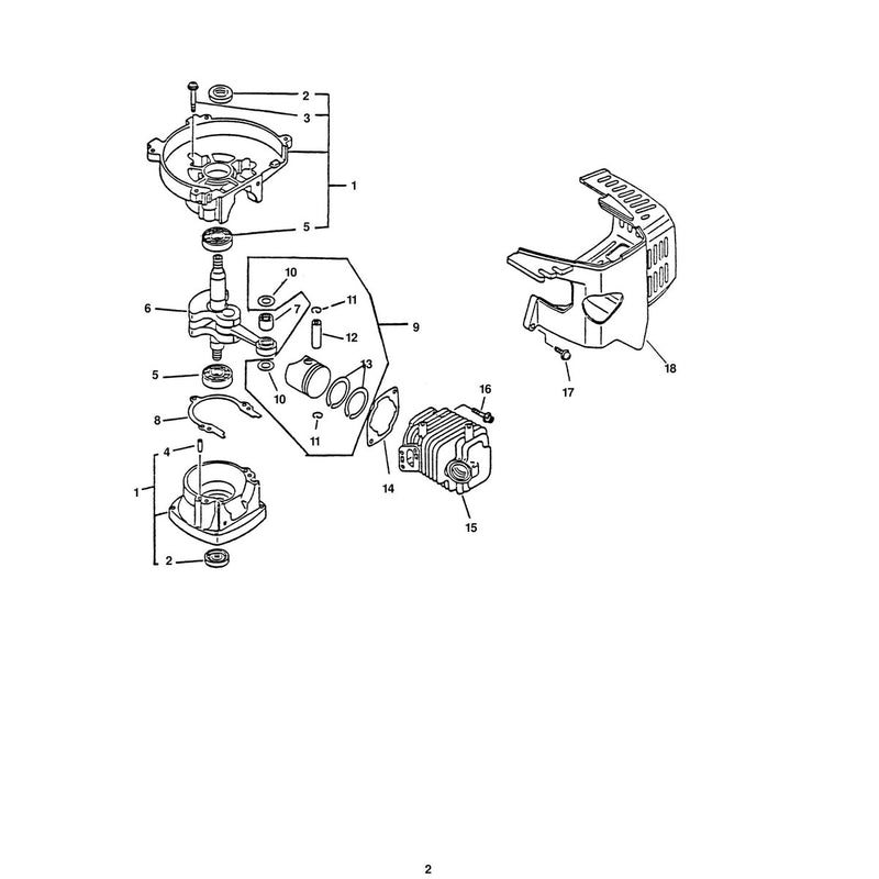 ENGINE/INTERNAL, EXTERNAL, CRANKCASE, FAN HOUSING, CYLINDER COVER