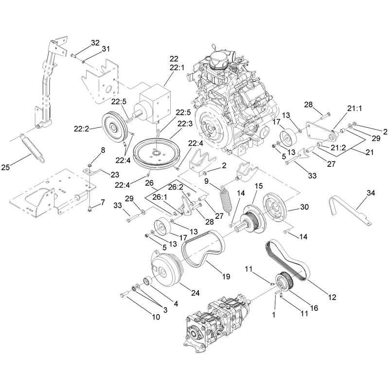 Hydro and Gearbox Drive Assembly
