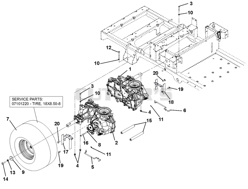 Transaxle, Dump Valves and Rear Wheels
