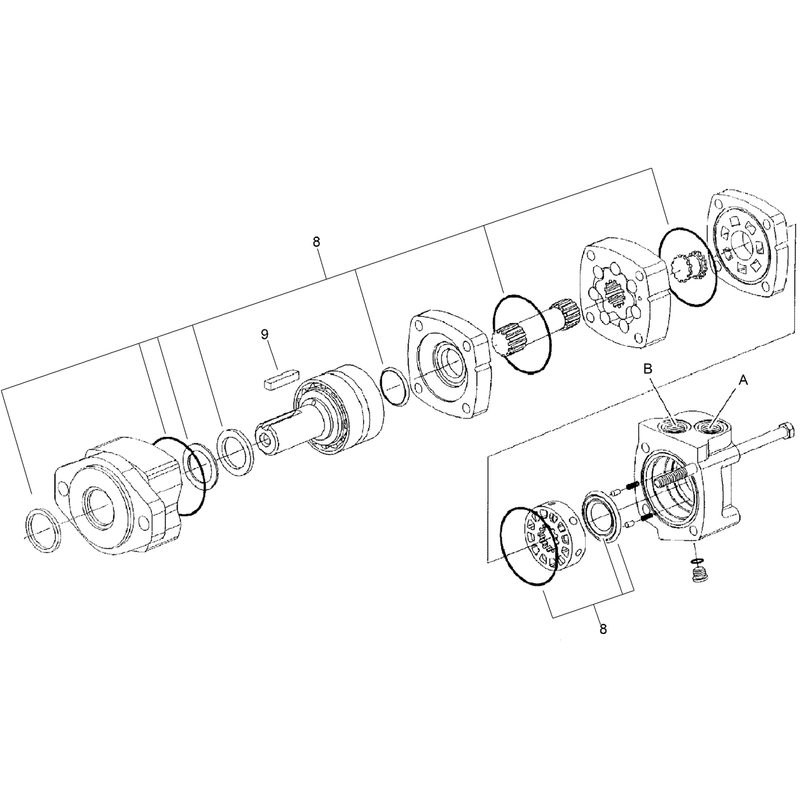 Hydraulic Motor Assembly No 98-9084
