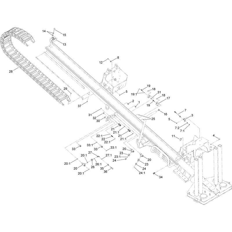 Thrust Frame Hose Carrier Assembly