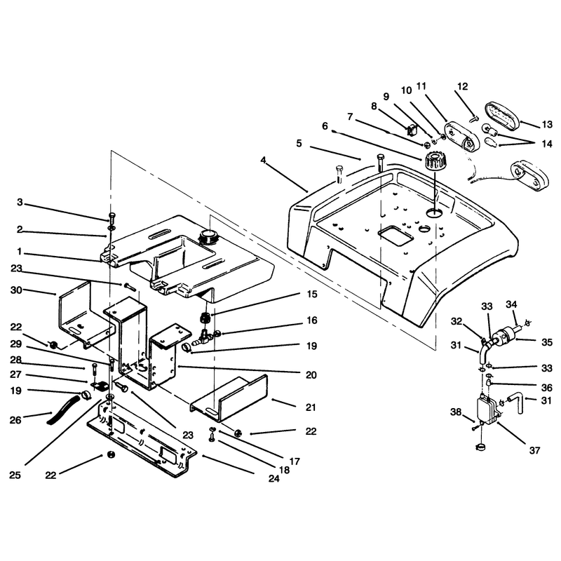 Fuel Tank Fuel Pump Fender and Support
