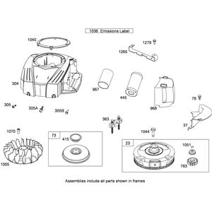 Blower Housing Flywheel and Air Guide Assembly Briggs and Stratton 331777-0946-B2