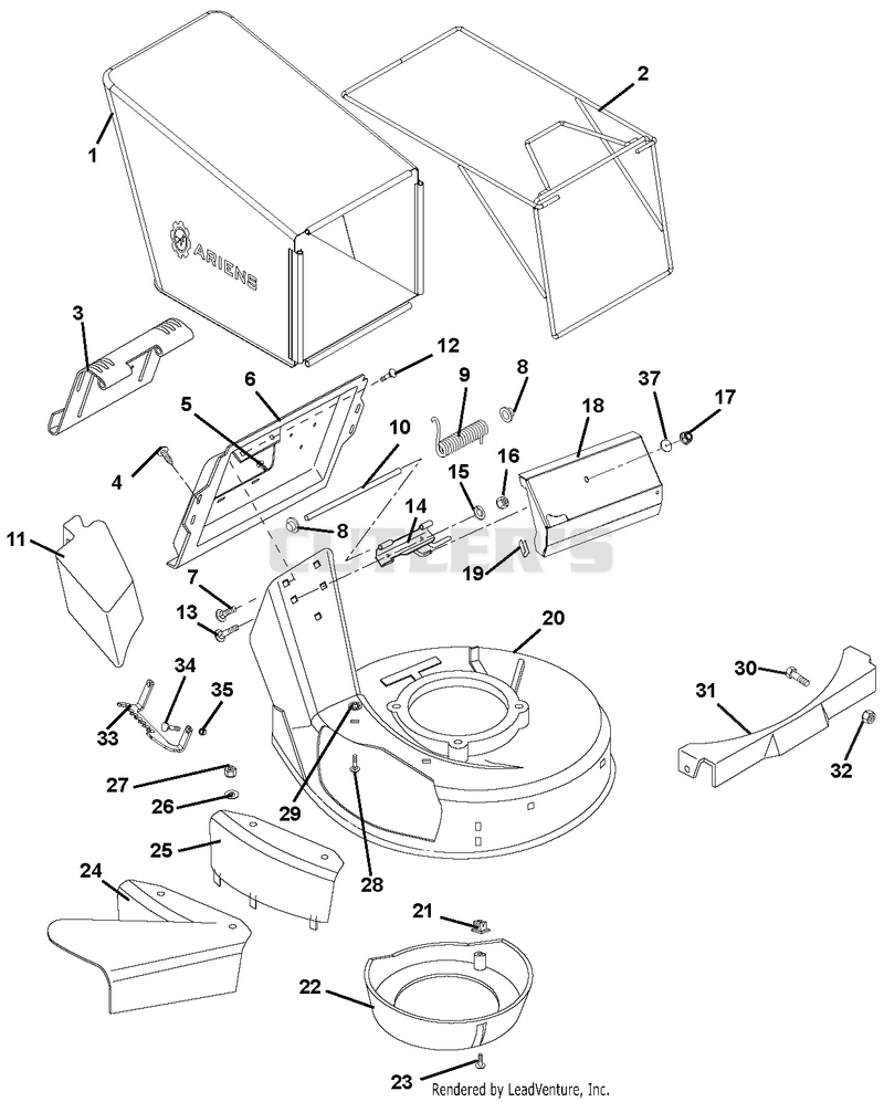 Mower Pan And Bag