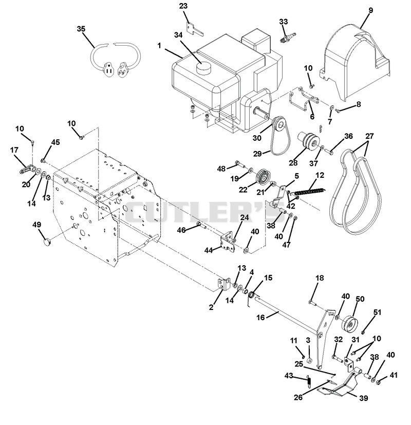 Engine And Belt Drive