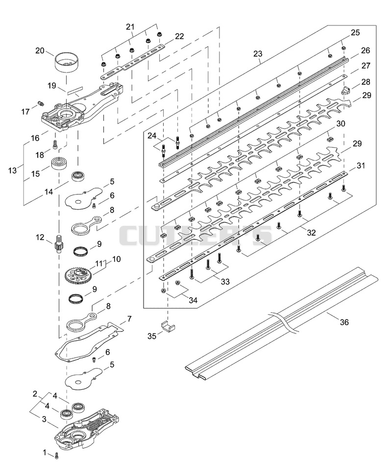 Gearcase, Cutters