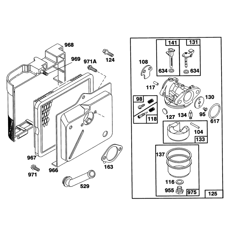 Engine Briggs and Stratton Model 124702-3115-01