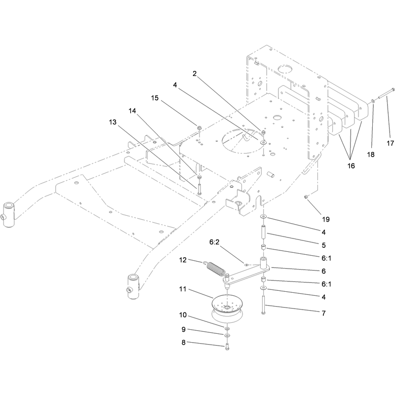 Power Take Off Idler and Weight Assembly
