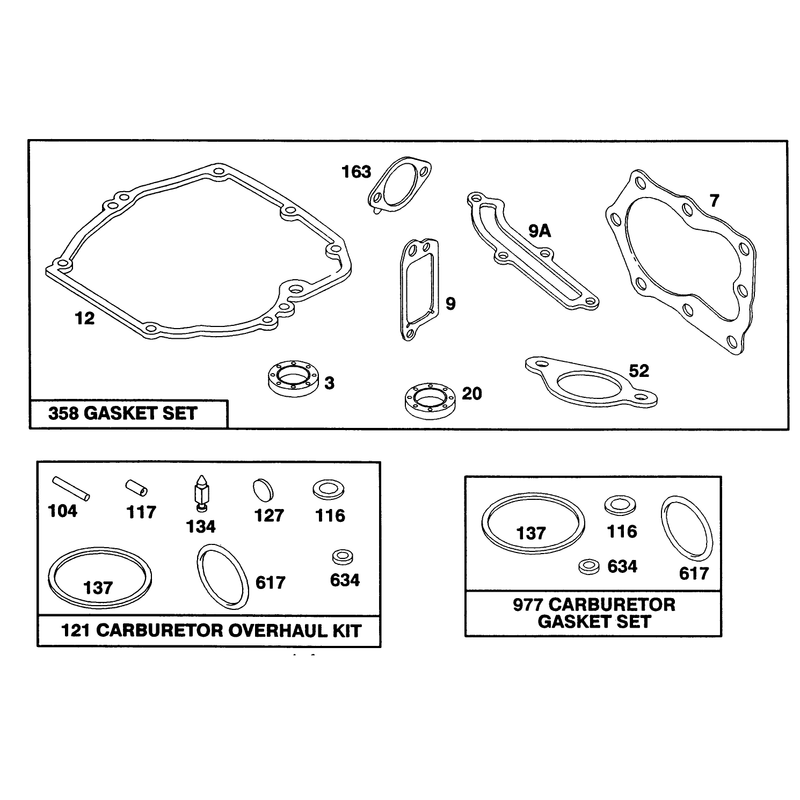 Engine Briggs and Stratton Model 124702-3115-01