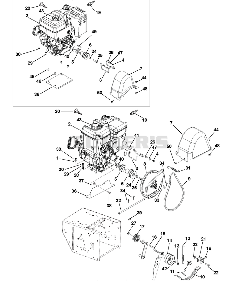 engine and belt drive
