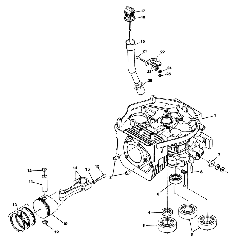 12.5hp Engine Cylinder Block Assembly