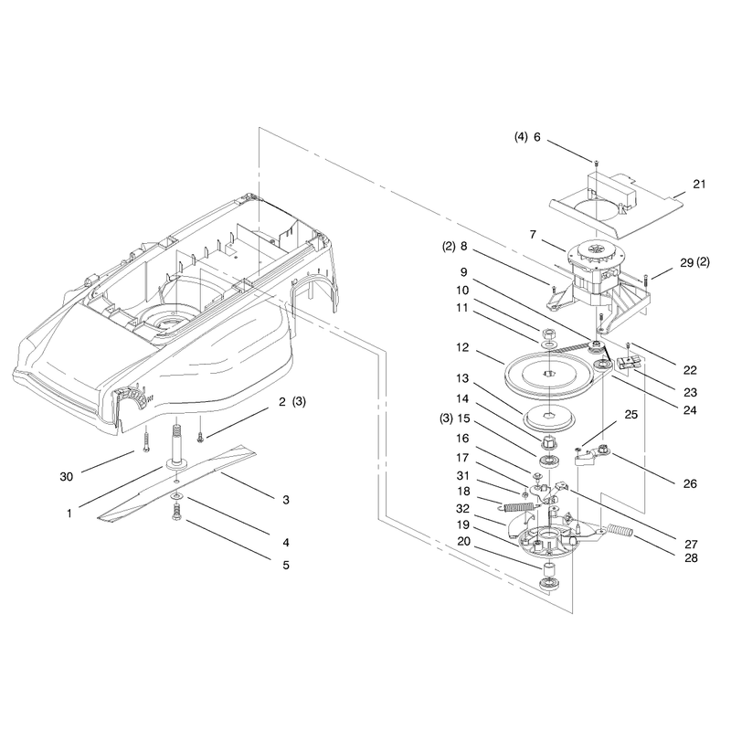 Motor and Blade Assembly