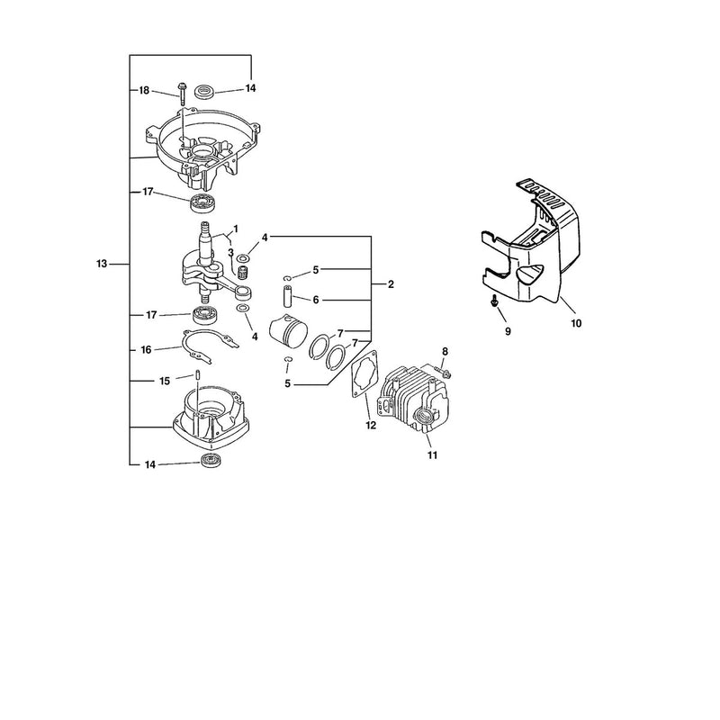 ENGINE, CRANKCASE, COVER