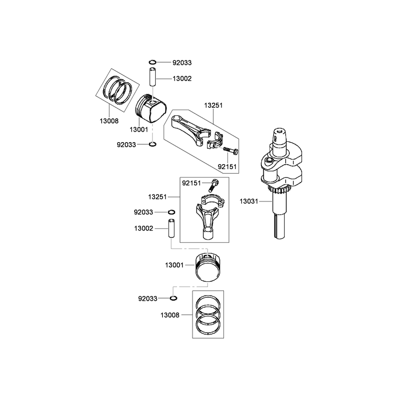 Piston and Crankshaft Assembly