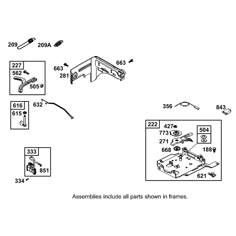 Governor Assembly Engine Briggs and Stratton Model 126402-0245-E1
