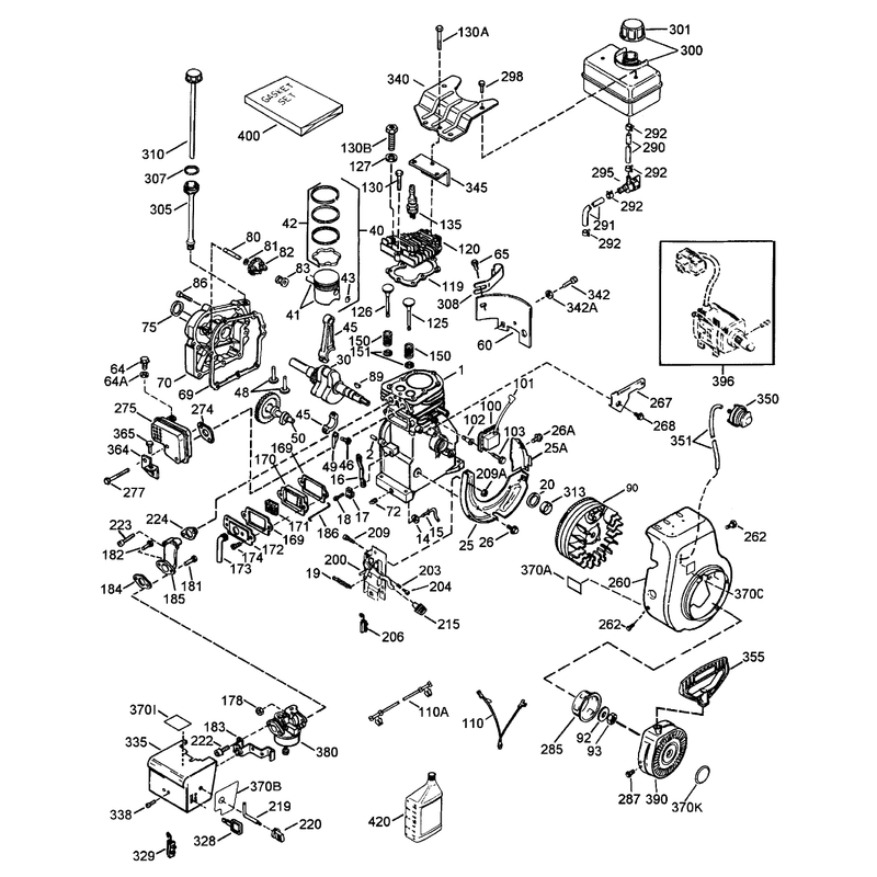 Engine Tecumseh Model Hssk50-67401s (contimued)