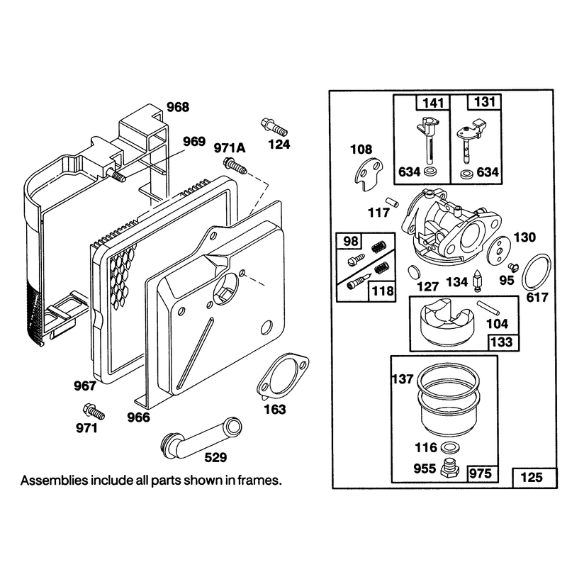Engine Briggs and Stratton Model 124702-3115-01