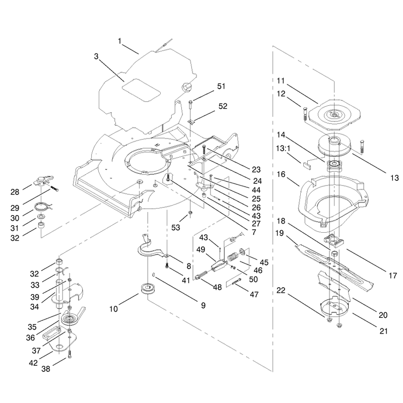 Engine and Blade Brake Clutch Assembly