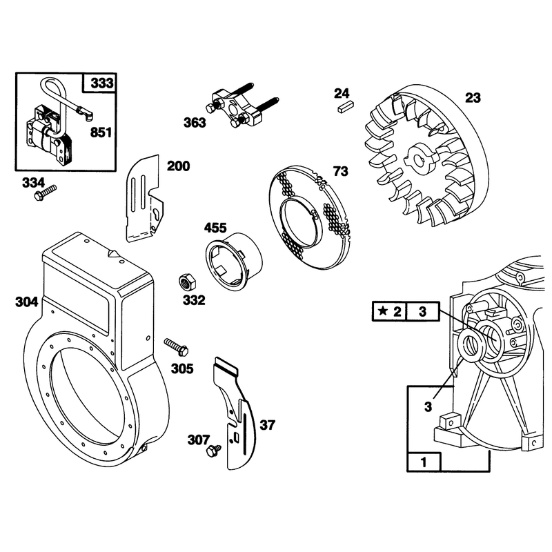 Engine Briggs and Stratton Model 135202-0263-01
