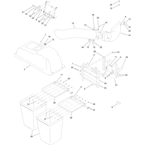 42 Inch Twin Bagger Assembly