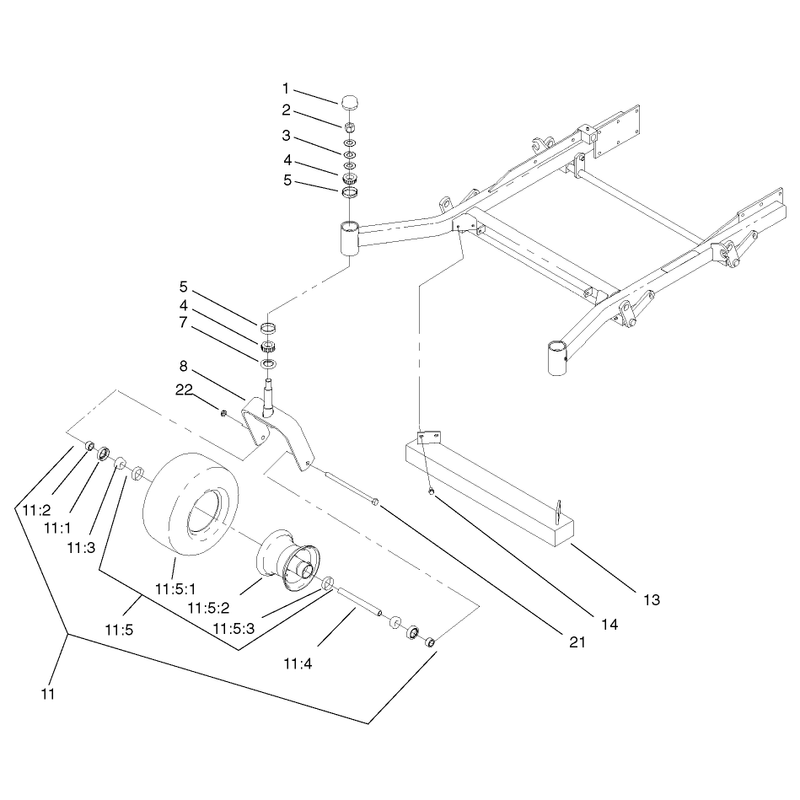 Caster and Wheel Assembly