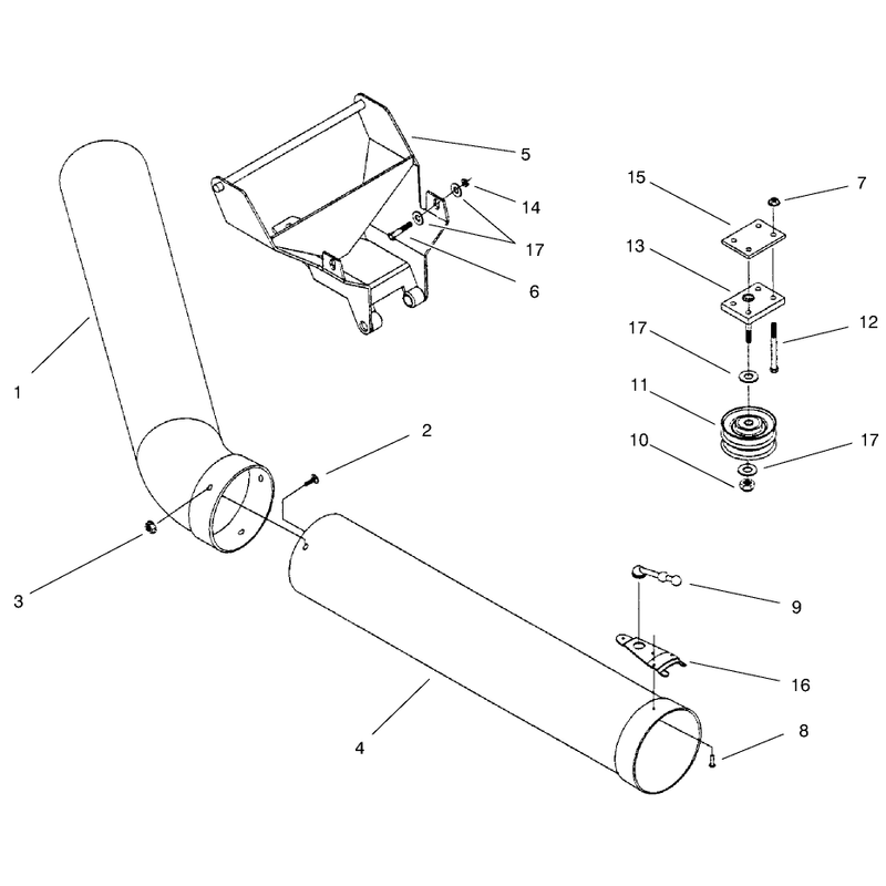 Hitch And Suction Tube Assembly