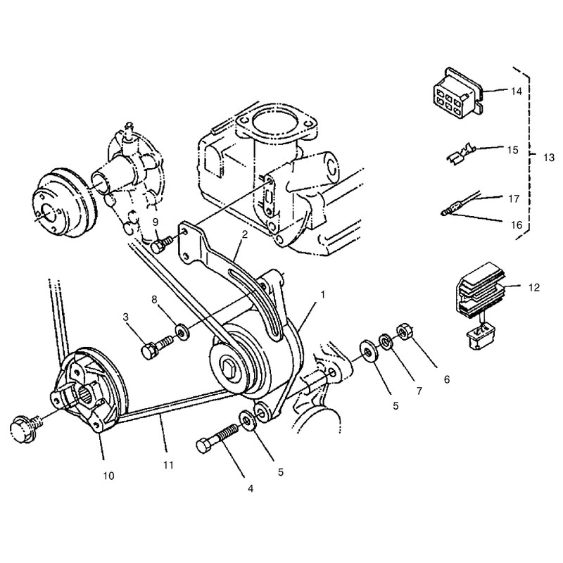 Dynamo and Pulley Assembly