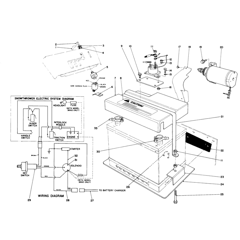 12 Volt Starting Motor Kit 42-3370 (optional)