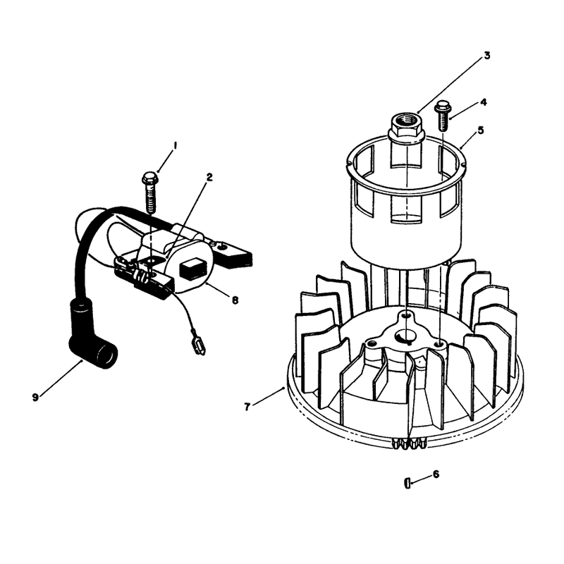 Magneto and Flywheel Assembly Model No Vmk9