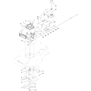 Engine Fuel Tank and Blade Assembly